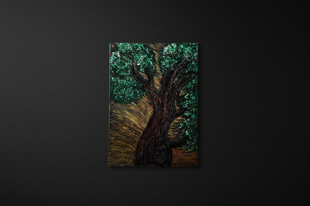 Early morning oak ( 5 W x 7 H )