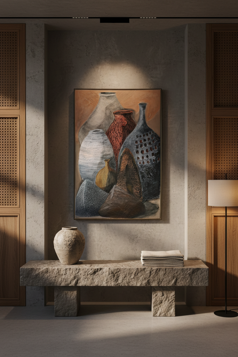 Essence of the Handmade, Diptych 1/2 (24 W x 35 H)