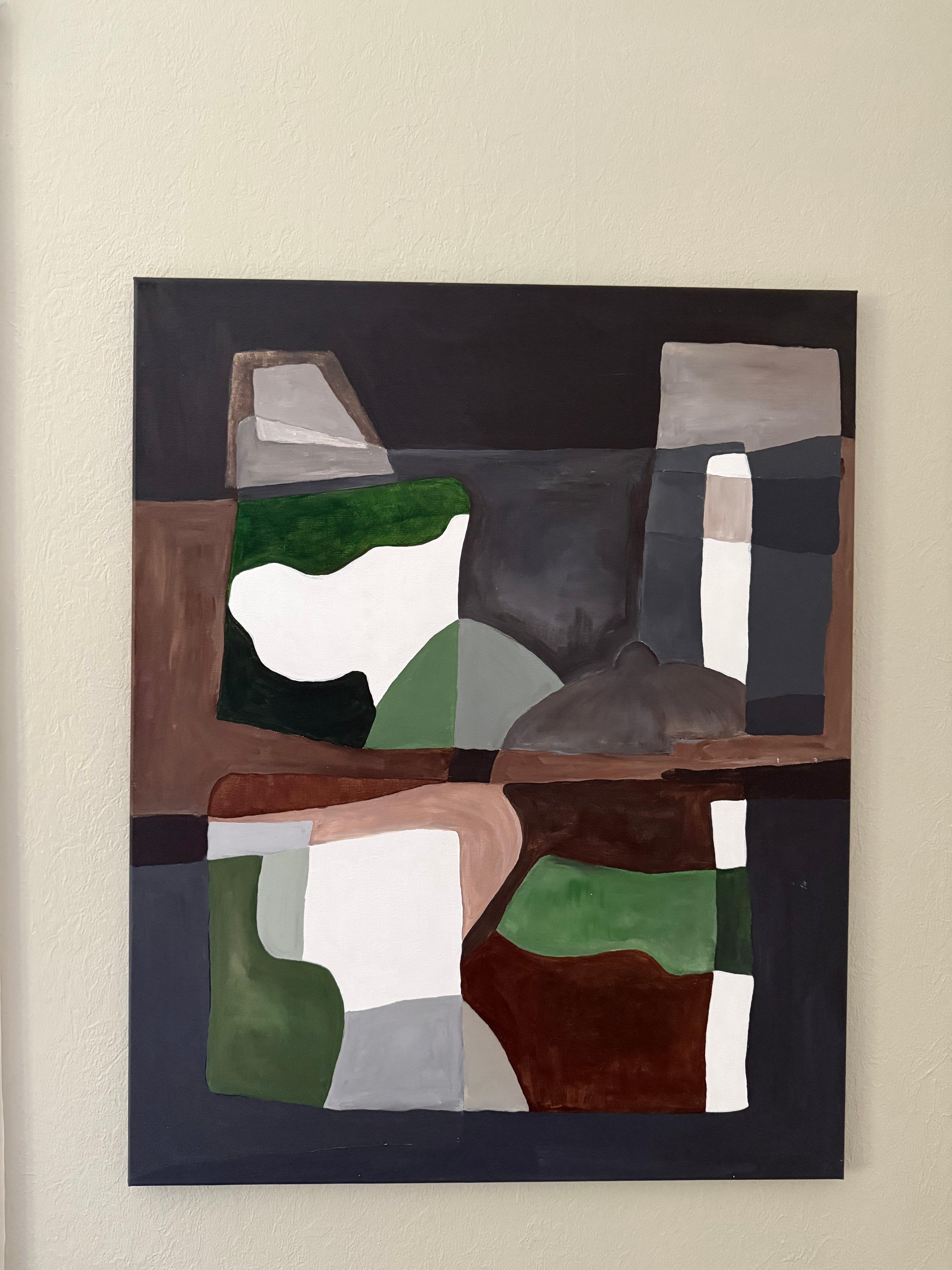 Embracing the Dance of Light and Shadow (24 W x 30 H), Diptych