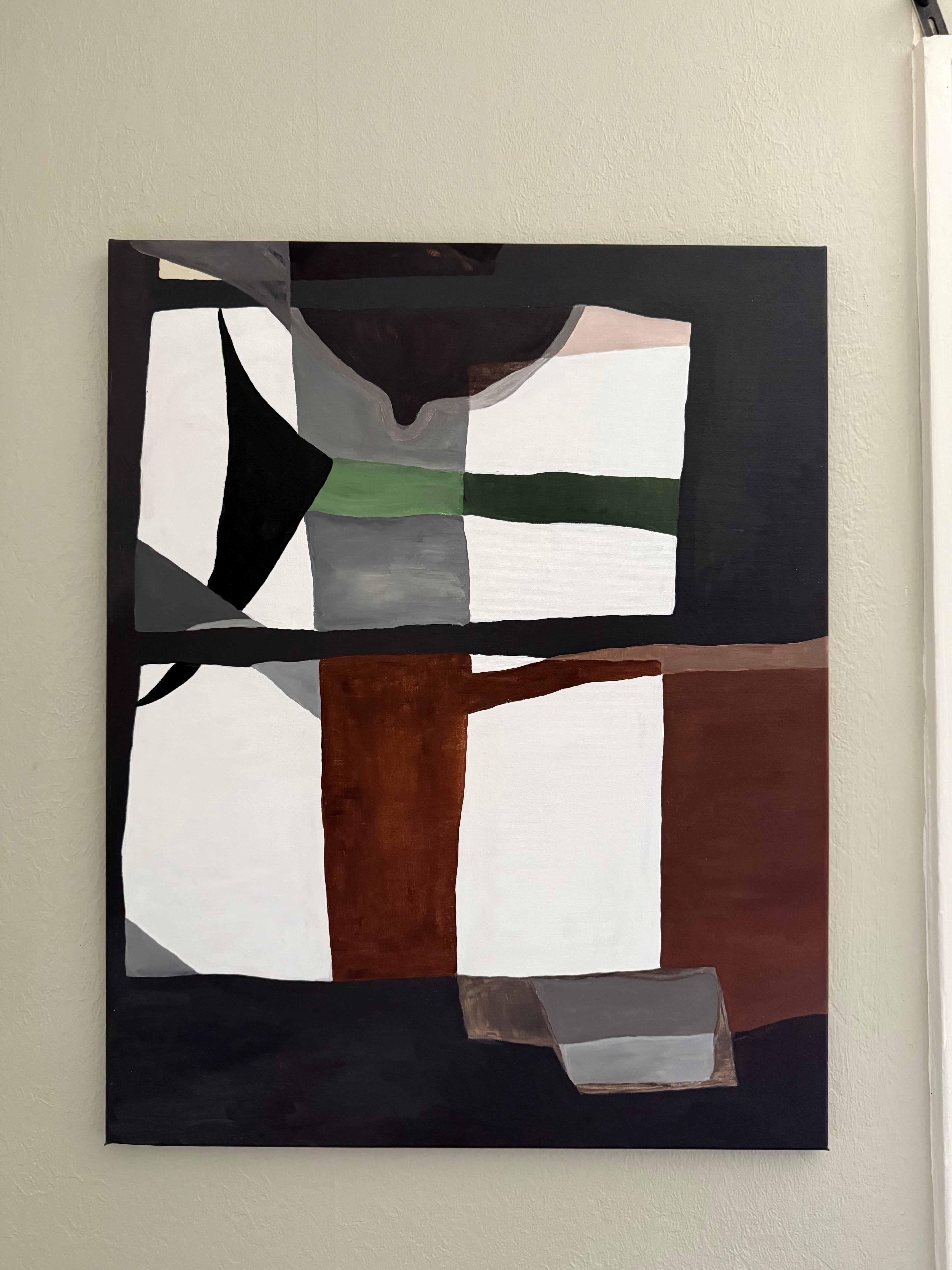 Embracing the Dance of Light and Shadow (24 W x 30 H), Diptych