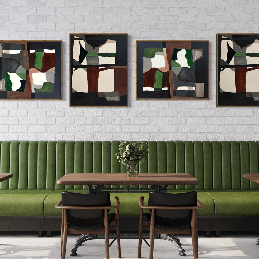 Embracing the Dance of Light and Shadow (24 W x 30 H), Diptych