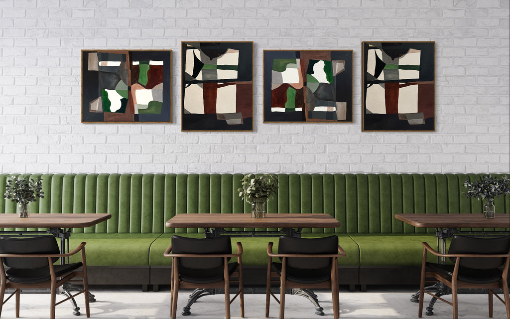 Embracing the Dance of Light and Shadow (24 W x 30 H), Diptych