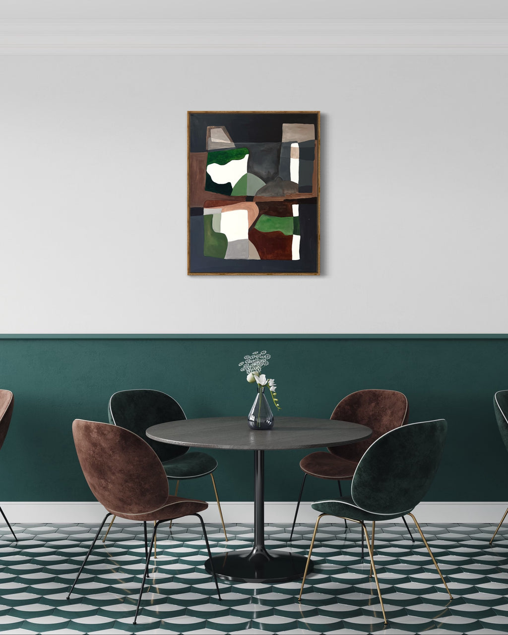 Embracing the Dance of Light and Shadow (24 W x 30 H), Diptych