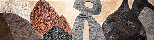 Elemental Carvings, #1 (40 W x 9.5 H)